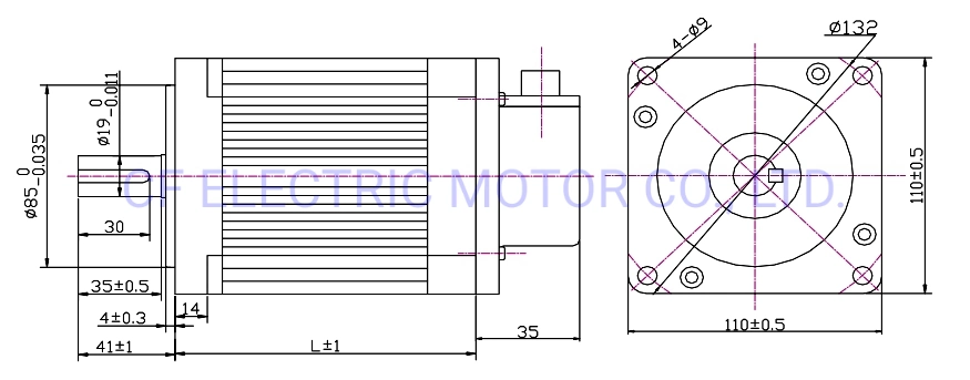 NEMA 42 Series High Precision Hot 1.2 Degree 3 Phase F110byg350 Step/Stepping/Stepper Motor